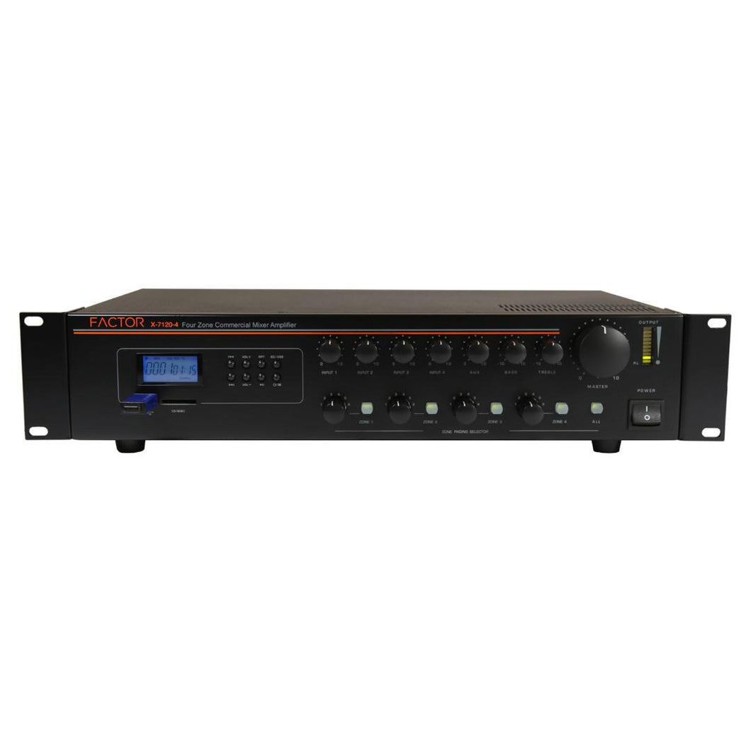 Factor 4 Zone Mixer Amplifier 120W 70V