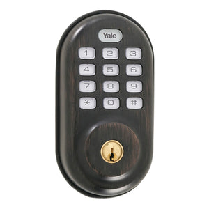 Yale Z-Wave Push Deadbolt Bronze